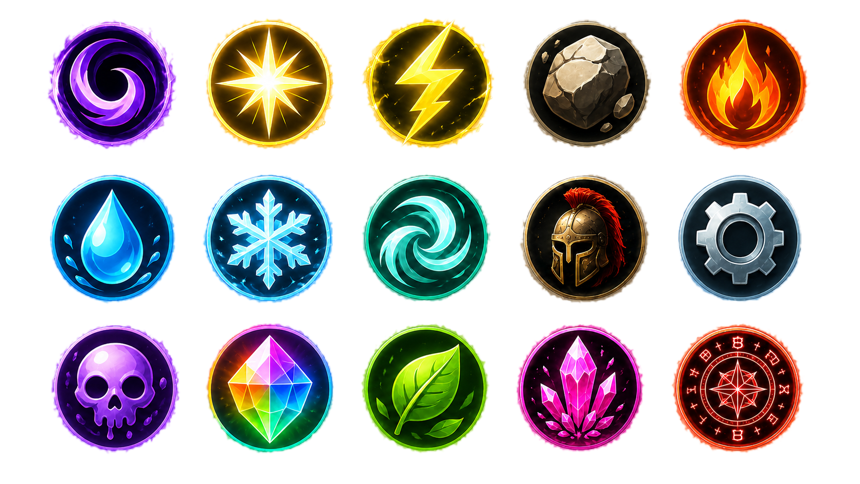 Legends of Mythora Elemente
